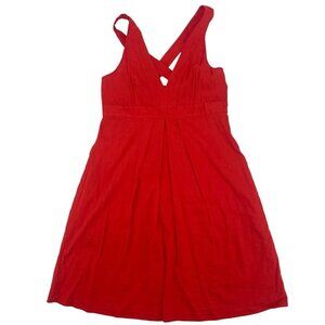 Theory Size 12 Empire Waist Linen Blend Knee Length Sleeveless Pocket Dress